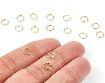 Open springringen van onbewerkt messing – Sieradenbenodigdheden (6x0,8 mm) PP1574