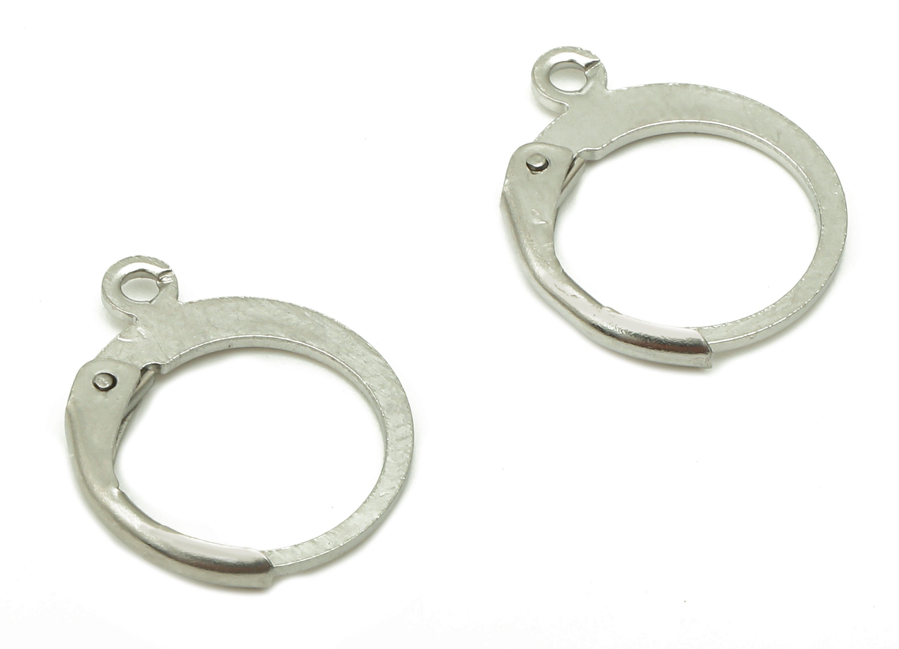 Fashewelry 24Pcs Lever Back Hoop Earring Findings - 30mm Stainless Steel Open Circle For Jewelry Making