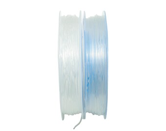 Hilo elástico de 0,7 mm - Elástico para manualidades 8 m/rollo - Hilo transparente para bisutería - Cordón elástico de plástico para abalorios de cristal - TH1103-0.7