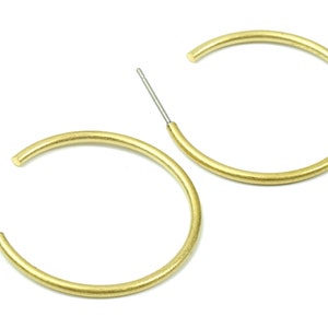 Brass C Earring Post 1.6x30 - Raw Brass C Earring Stud - Earring Posts - Jewelry Supplies - 28.1x28.1x1.7mm - PP2836