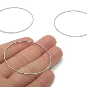 Round Hoop Connector Circle Ring Links 201 Stainless Steel Jewelry Making 11mm ALL SIZES 6mm 7mm 8mm 9mm 10mm ... 45mm 50mm 60mm SS1367 image 8