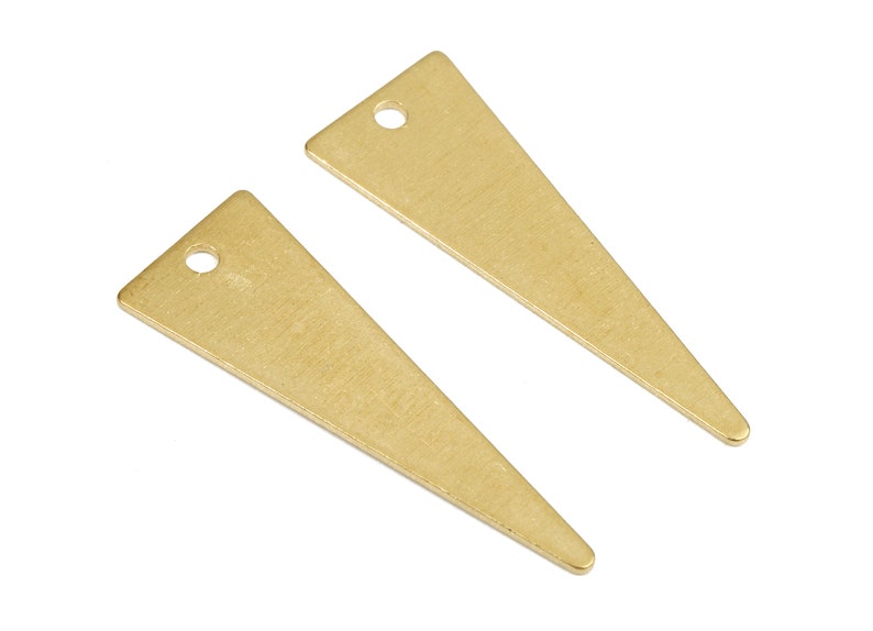 Raw Brass Triangle Earrings and Pendant 25.38x8.85x0.52mm Jewelry Supplies Brass Triangle Charms PP2413 Brass Triangle Necklace
