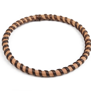 Handwoven Rattan Hoop Bracelet - Rattan Hoop Bracelet - Wood Bracelet - Rattan Bangle - Jewelry Handmade - 80x80x5.6mm - RT1296