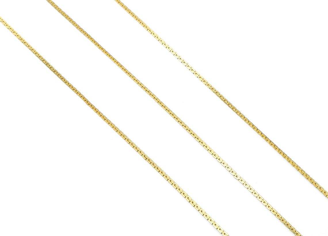 2.0 Brass Criss Cross Chain Raw Brass Cross Snake Chain Etsy