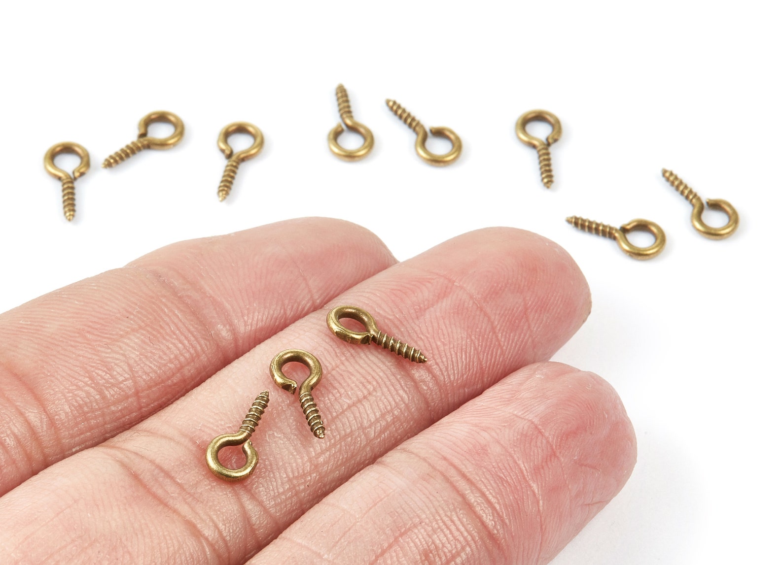 Eye Hook Screw 5X10 Antique Bronze Tone Plated Brass Eye Etsy