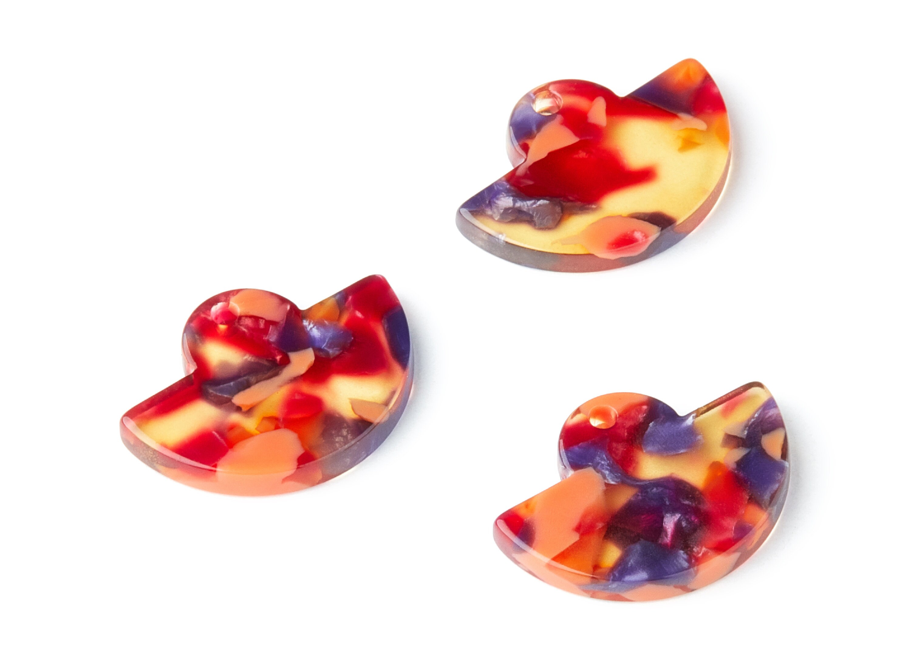 アクセサリー Atomic 02 Acetate Fan Earring Charms - Fan Shaped Pendant - Earring