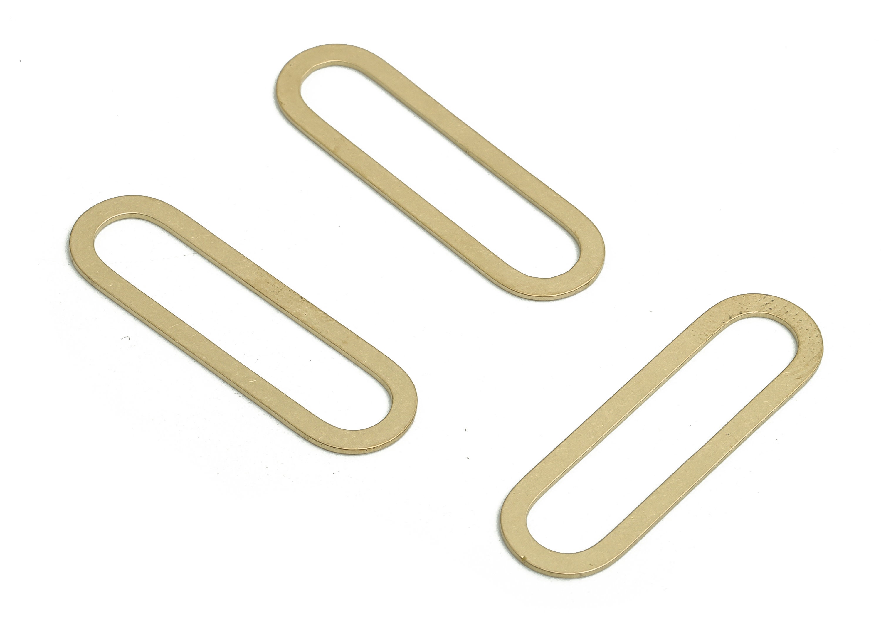 Brass Oval Link Connector Raw Brass Oval Ring Connectors Etsy