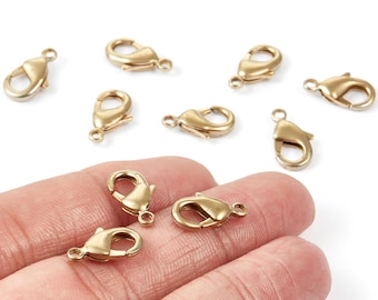 Brass Parrot Clasp - 903 - Raw Brass Lobster Claw Clasps - Jewellery Supplies - 15,16x8,1mm - PP1667
