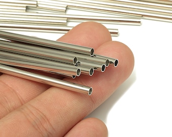 Zilverkleurige Himmeli-buizen - messing ronde Himmeli-zelfgemaakte buiskralen - cirkelvormige pijpen voor geometrische - voor luchtplanten -3x0,2 x 100 mm- PP4570S-100