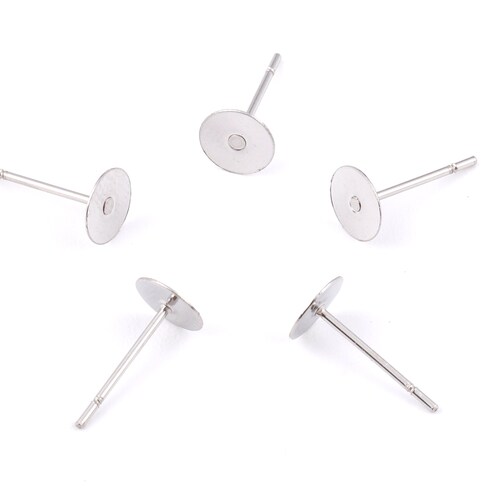 6x12mm Earring Stud Posts Surgical Grade Stainless Steel Etsy