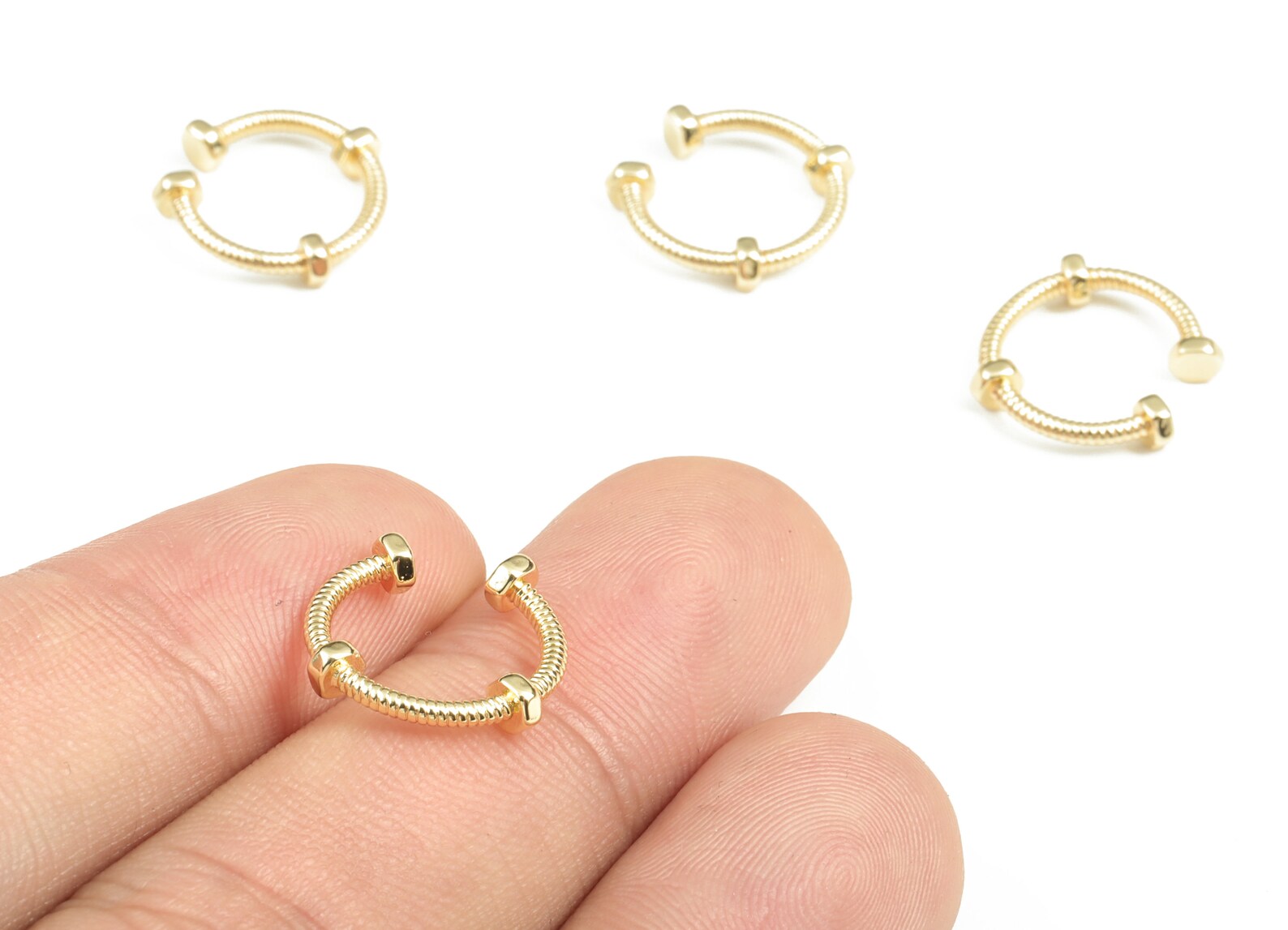 Brass Ear Cuff No Piercing Ear Cuffs Earring Gold Cuff Etsy