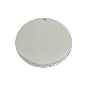 Stainless Steel Round Pendant - High-Quality Customizable Geometry Charm for Necklace - Minimalist Metal Round Charm - 29x29x0.98mm - SS2270