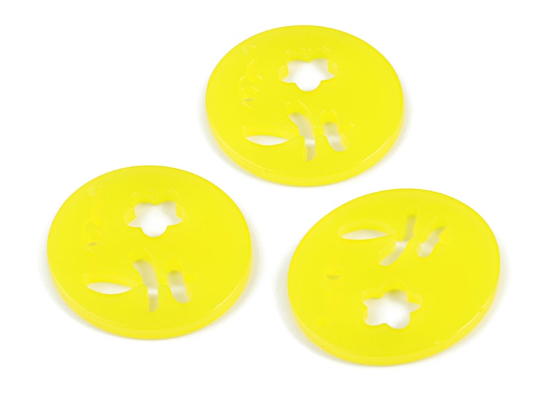 AC2139-A533 Acrylic Flower Earring Charms Acrylic Yellow Leaf Earring Charms Jewelry Supplies Color Code:A533-29.83x27.74x2.2mm