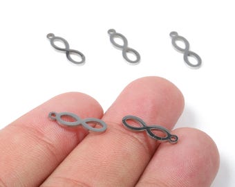 Stainless Steel Infinity Charms - Infinity Earrings and Pendant - Bracelet Pendant - Jewelry Supplies - 14.94x4.56x0.93mm - SS1042