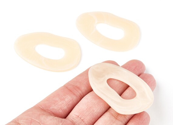 Resin Charms - Resin Earrings - Oval Shaped Earrings Charms - Earring Findings - Jewelery Making - 55.97x35.8x2.75mm - AC1297D