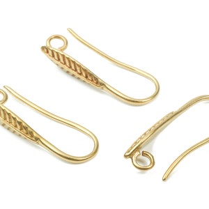 Brass Earring Hooks Raw Brass Earring Wires Brass Ear Hooks Findings ...