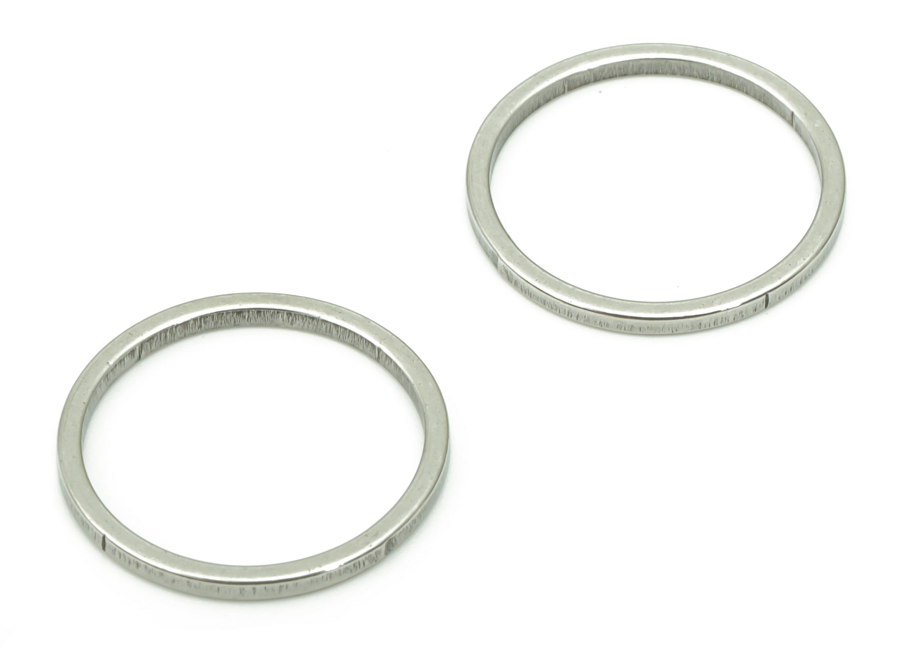 Edelstahl 201 Rund Hoop Verbinder - 14*1*1mm - Edelstahl 201 Kreis Ring Glieder - Schmuckzubehör - 13,88x13,88x1mm - SS1367-14