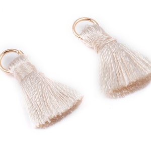 Silky Tassels with Loop Charms - Silky Tassels Earring and Pendant - Tassels with Iron Jump Ring - Boho Earrings - 24.06x5.92x3.4mm - TS1024