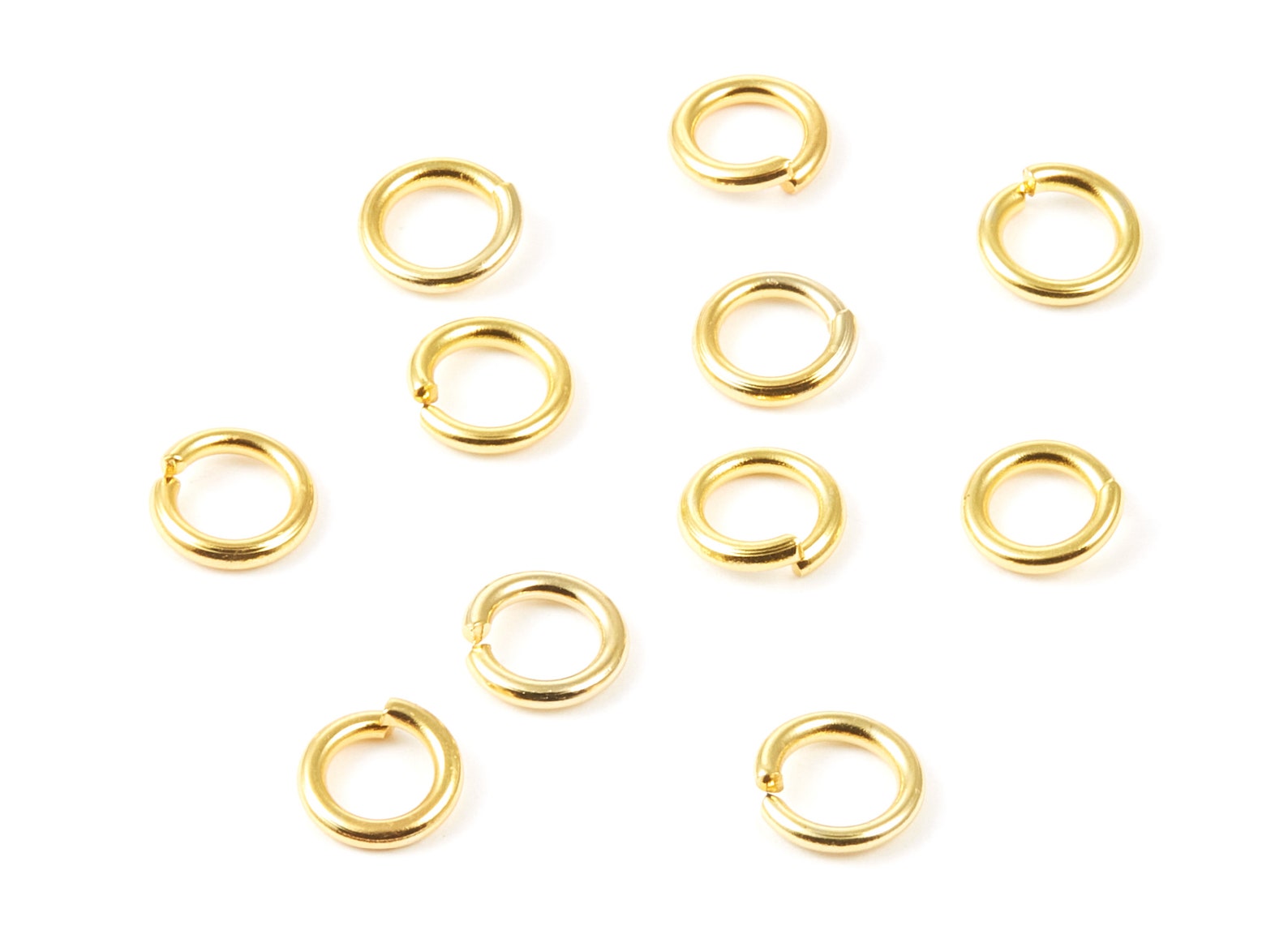 Brass Open Jump Rings 7x1.2mm Gold Tone Plated Brass Etsy