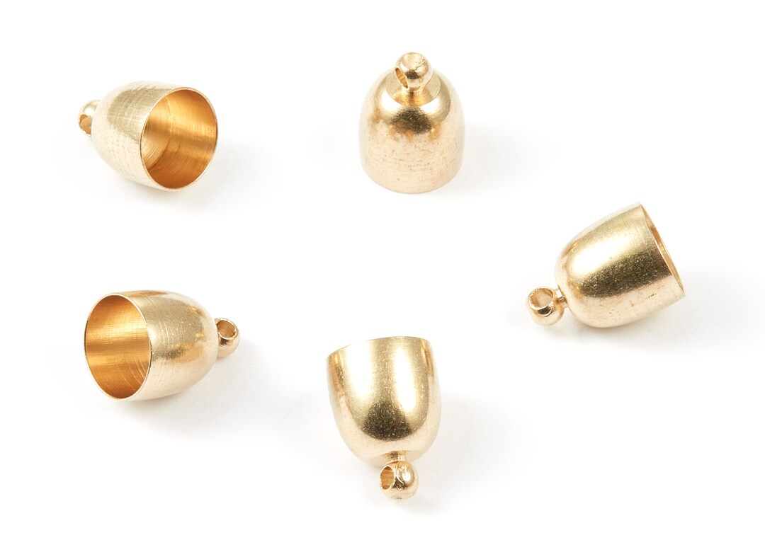 Brass Tassel End Caps Raw Brass Barrel End 1013.5 Cord End Caps Jewelry