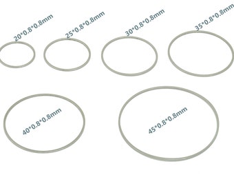 Connecteur anneau en acier - Cercle Boucle d’oreille Hoop - 201 Acier inoxydable - Lien rond boucle fermée - 0.8mm X 20mm 25mm 30mm 35mm 40mm 50mm SS1368