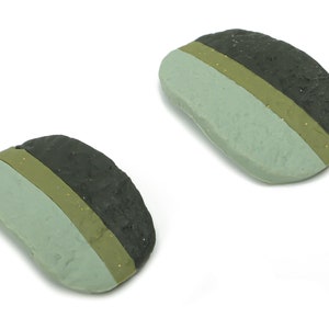 Polymer Clay Hammered Oval Earring Charms - Polymer Clay Oval Pandant - Bent Charm - Jewelry Handmade Making - 22.41x14.59x2.31mm - PC2327