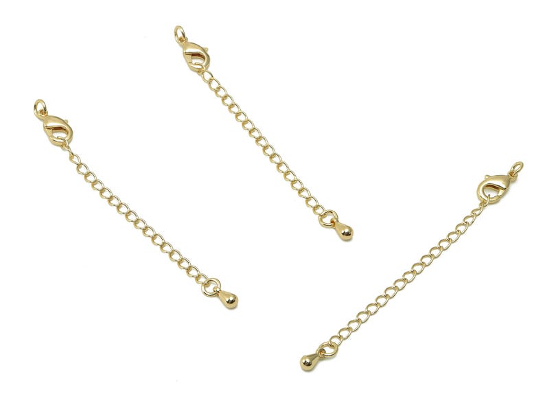 Brass Drop Curb Chain Clasp - Gold Teardrop Connector - Parrot Clasp ...
