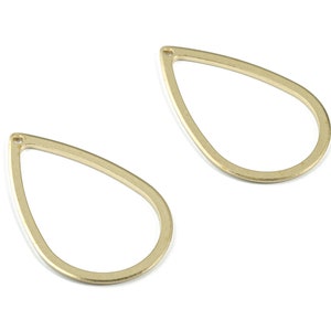 Brass Drop Ring - Raw Brass Drop Connector - Brass Drop Pendant - Earring Findings - Jewelry Supplies - 30.06x19.89x0.9mm - PP3356