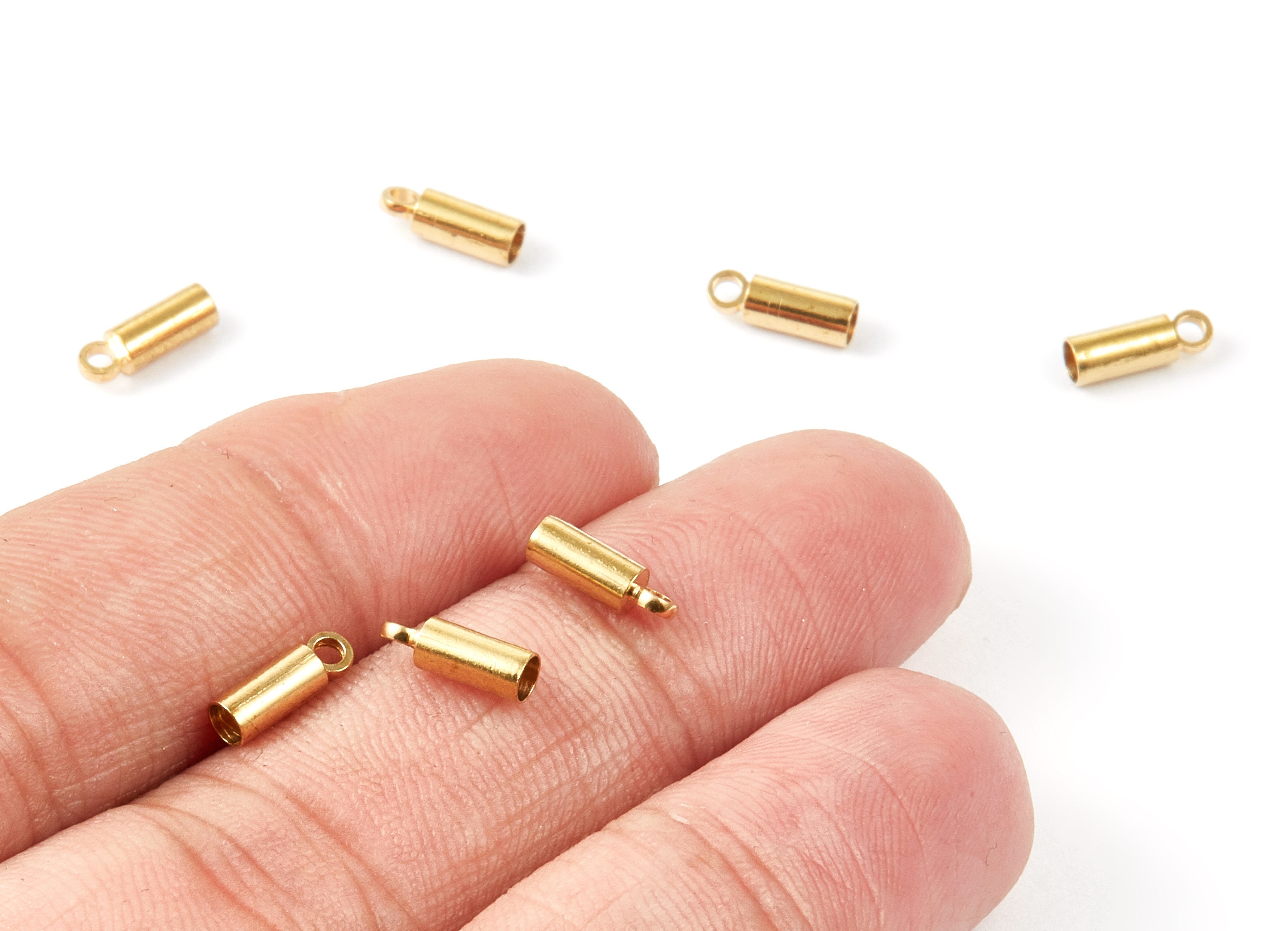 Brass Tassel End Caps Raw Brass Barrel End Cord End Caps Etsy