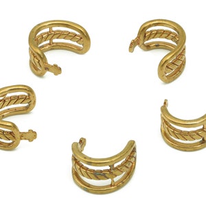 Brass Wide Semicircle Hoop Ring - Raw Brass Crescent Ear Cuff - Huggie Hoop Cuff Earring - Earring Cuff Charm - 12.8x11.2x1.4mm - PP8090