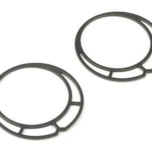 Brass Black Circle Earring Charms - Brass Black Hoop Pendant - Earring Findings - Jewelry Supplies - 38.69x38.62x1.01mm - PP2066B