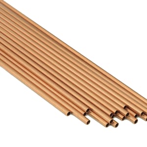 Copper Himmeli Tubes - Raw Copper Round Himmeli DIY Tube Beads - Circle Pipes for Geometric - For Air Plants - 3x0.2x160mm - PP8146-160