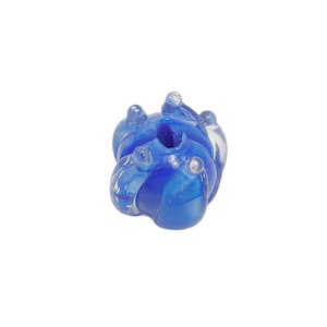 Handmade Glass Flower Bead - Blue Glass Bead Flower Component - For Bracelet Making - Crafting Jewelry Supplies - 8.71x10x10mm - AC3297