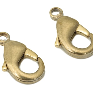 Raw Brass Lobster Claw - Brass Trigger Clasps – Jewelry Clasps - Brass Parrot Clasps - Jewelry Making Supplies - 15.12x8.08x3.08mm - PP5244