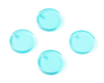 Acrylic Round Earring Charms - Round Circle Pendant - Earring Findings - Jewelry Supplies - Color Code: A68 - 13,75x13,75x2,92mm - AC1287K
