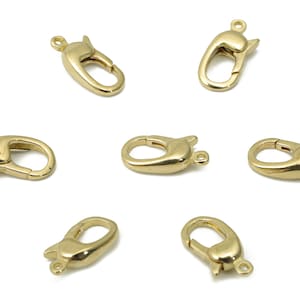 Raw Brass Lobster Claw - Brass Trigger Clasps – Jewelry Clasps - Brass Parrot Clasps - Jewelry Making Supplies - 10.78x5.15x2.54mm - PP5245