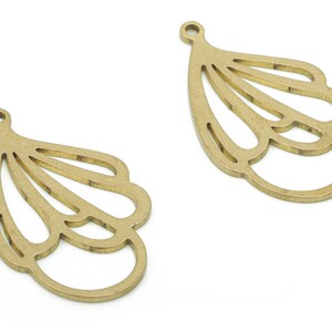 Messing Teardrops Oorbel Charms - Raw Brass Teardrops Hanger - DIY Sieraden Making Supplies - 26.69x15.98x0.78mm - PP5180