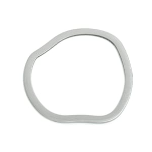 Irregular Circle Ring Charms - Steel Laser-Cut Pendant for DIY Making - Unique Decorative Metal Accessories - 38.6x34.82x0.98mm - SS2271