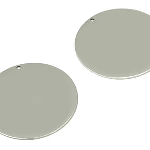 Stamping Blanks - 316 Stainless Steel Round Charms - Stainless Steel 316 Circle Pendant - Jewelry Supplies - 34.78x34.78x0.84mm - SS1379-35