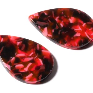 Acetate Drop Charms - Drop Pendant - Earring Findings - Jewelry Supplies - Color Code: A93 - 30.5x21x2.6mm - AC1127M