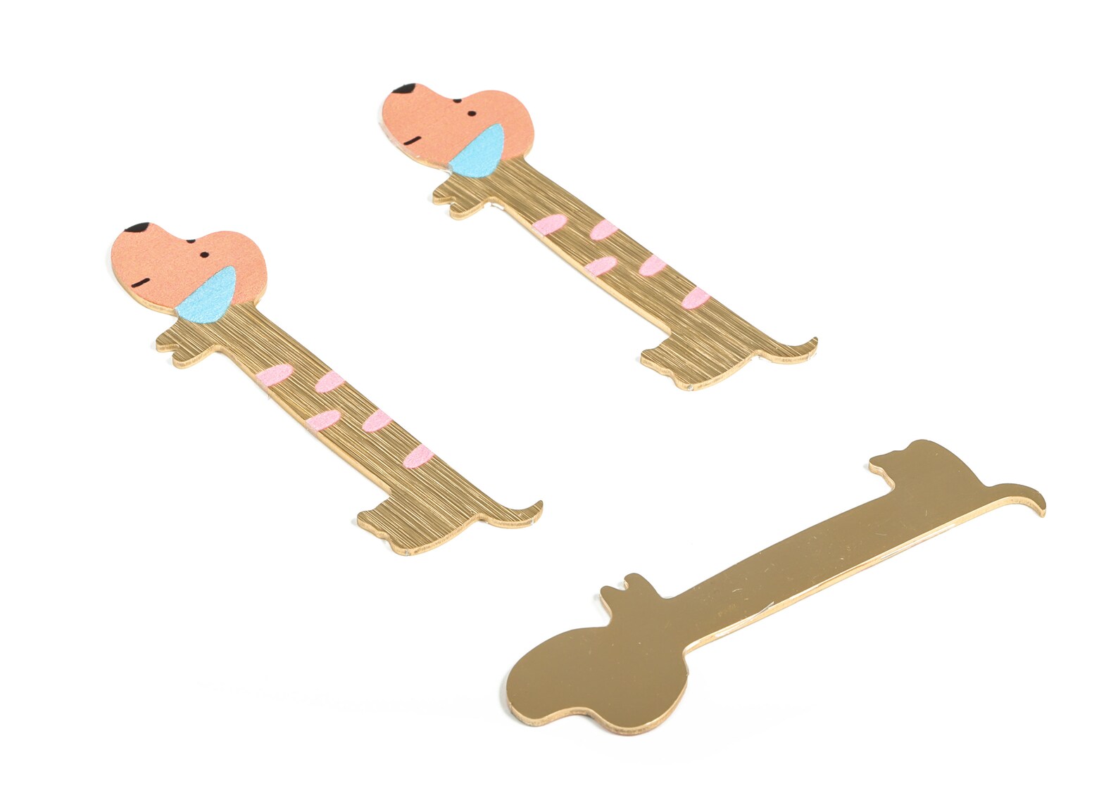 Aluminium Dog for Hair Barrette Gold Tone Plated Dog Charms Etsy