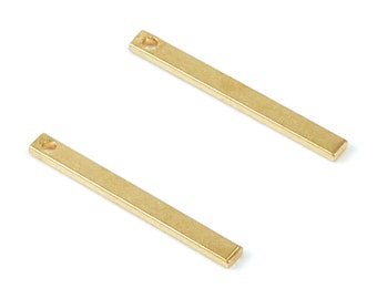 Brass Strip Charms - Raw Brass Strip Pendants - Earring Findings - Jewelry Supplies - 20x2x1mm - PP2035