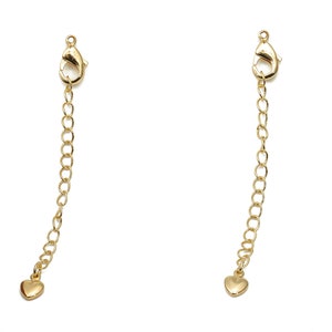 Brass Parrot Lobster Claw Chain Tassel Necklace - Gold Heart Chain Tassel Bracelet - 18K Real Gold Plated Brass - 65.52x6.54x2.7mm - RGP4431