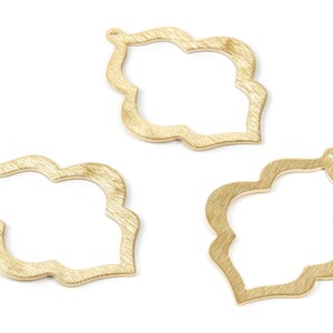 Brass Geometric Charms Textured Geometric Shaped Raw Brass - Etsy