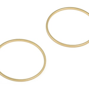 Brass Round Connector - Gold Round Links - Brass Circle Connector - 18K Real Gold Plated Brass - Jewelry Supplies - 25x0.8x0.8mm -RGP3313-25