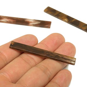 Akryl Stick Charms - Örhängen och hänge - Örhänge i kaffe-stil - Smyckestillbehör - Färgkod: A959 - 59x7.8x2.5 mm - AC2622-A959