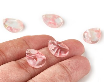 Acetate Drop Charms – Pink Mix Acrylic Earring Pendant Findings Color Code:A297 (15.7x12.1x2.5mm) AC1617-A297