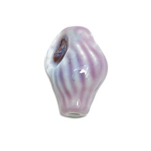 Glazed Ceramic Conch Shell Bead - Textured Shell Bead for Bracelet - Handmade Ceramic Beads - Jewelry Making - 21.07x14.43x12.36mm - NS2846E