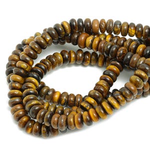 4x2mm Dyed Tigereye Beads - Smooth Rondella Colored Tigereye 15 inch /Strand - Crafting Making Beads - Healing Stone Beads - NS2996