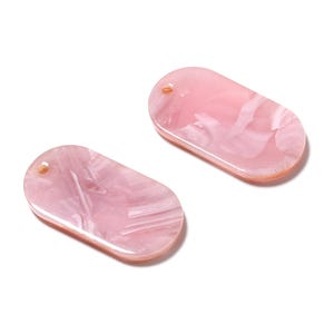 Ciondoli ovali in acetato per orecchini - Pendente di forma ovale - Componenti per orecchini - Forniture per gioielleria - Codice colore: A26 - 26,65x13,9x2,63 mm - AC1156F immagine 2